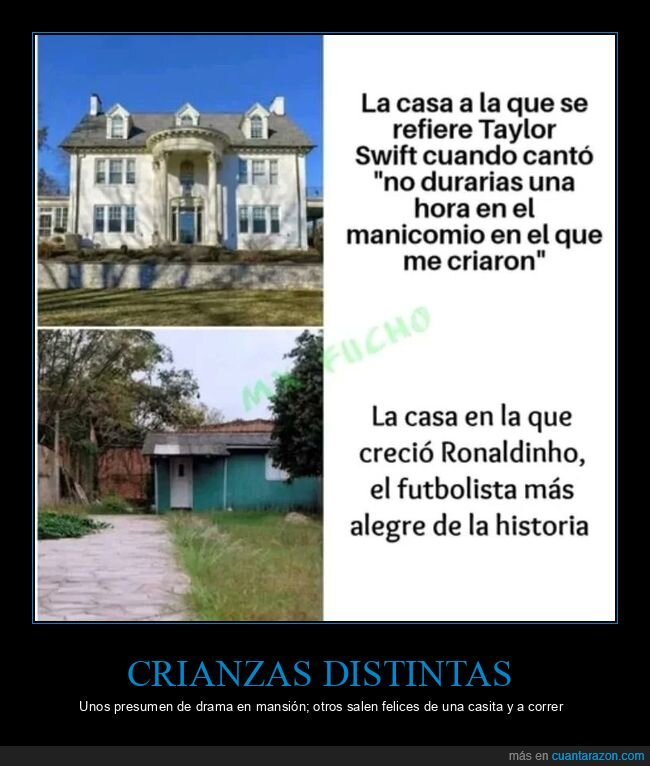 contraste,famosos,infancia,casa,comparación